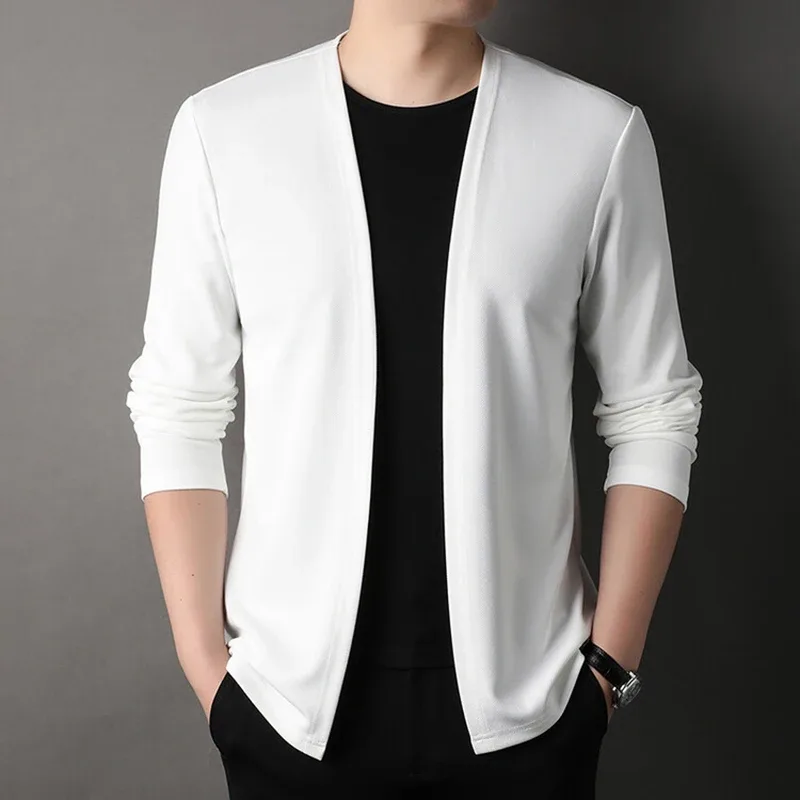 Cardigan ajusté homme zippé uni
