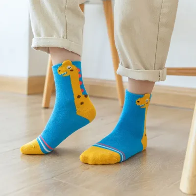 Chaussettes enfant motif dinosaure, lot de 5 paires – image 3