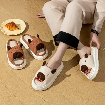 Chaussons enfant à motif d'animaux, semelle souple – image 2