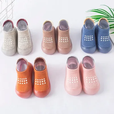 Chaussons souples bébé en coton peigné antidérapants – image 2