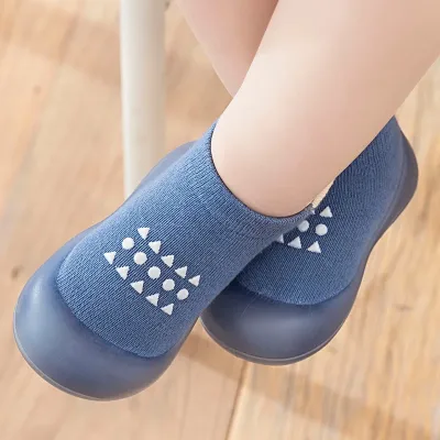 Chaussons souples bébé en coton peigné antidérapants – image 3