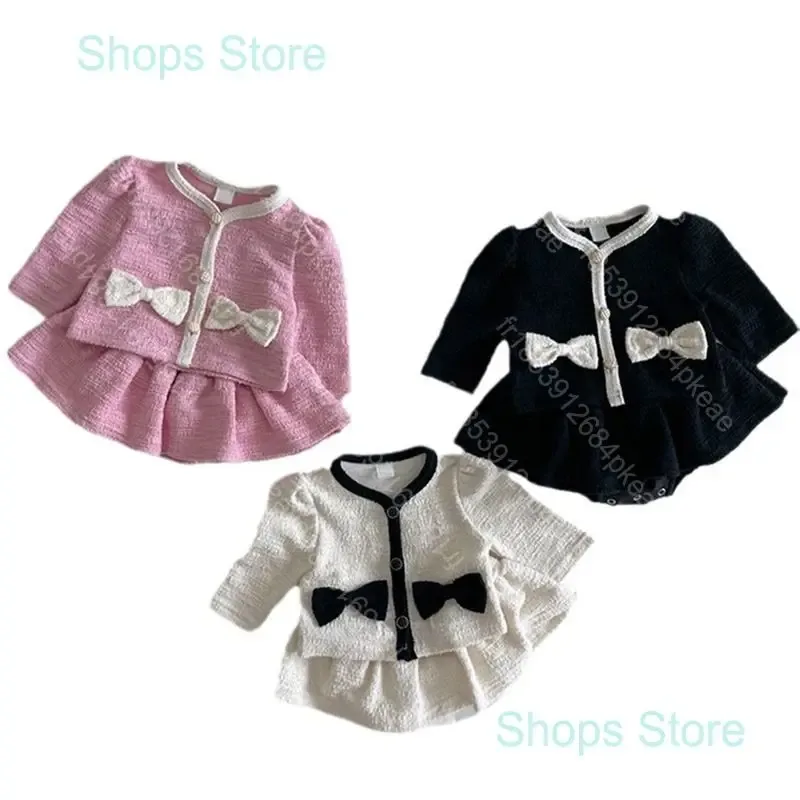 Ensemble deux pièces bébé fille en coton peigné