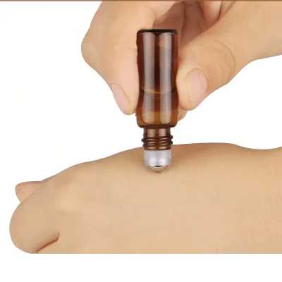Flacons roll-on vides en verre ambré, 5 ou 10 ml – image 2