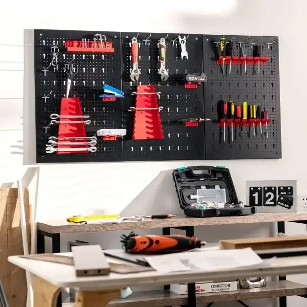 Organisateur d'outils en métal pour panneau perforé