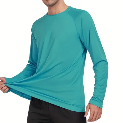 T-shirt à manches longues homme, col rond – image 2