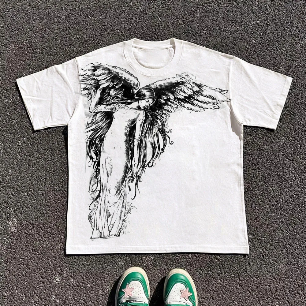 T-shirt oversize en coton à col rond