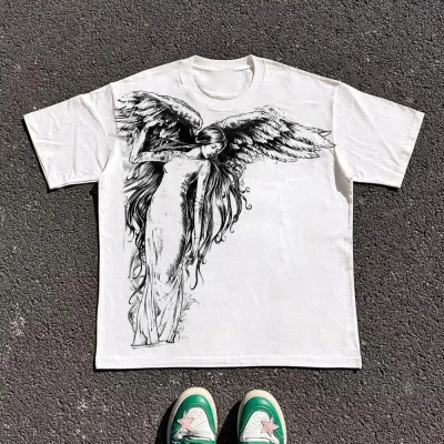 T-shirt oversize en coton à col rond