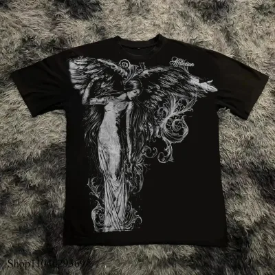 T-shirt oversize en coton à col rond – image 2