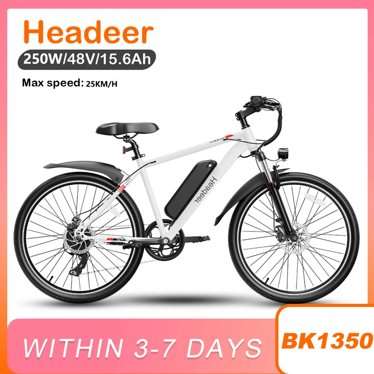 Vélo électrique 250 W à double suspension