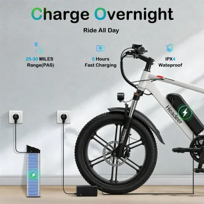 Vélo électrique 250 W à double suspension – image 2