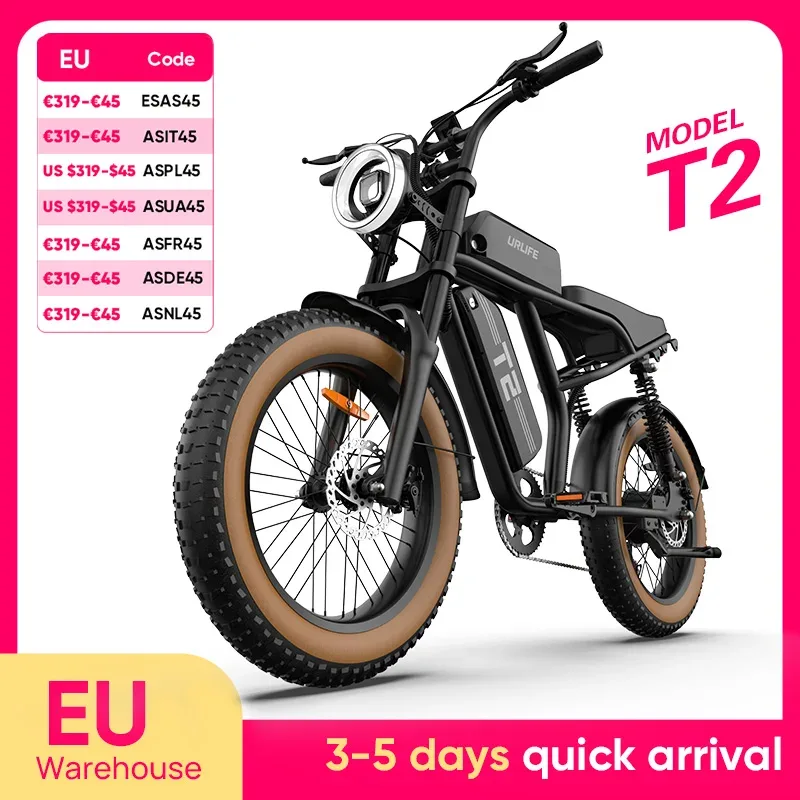 Vélo électrique à gros pneus, batterie 48 V