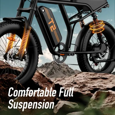 Vélo électrique à gros pneus, batterie 48 V – image 3