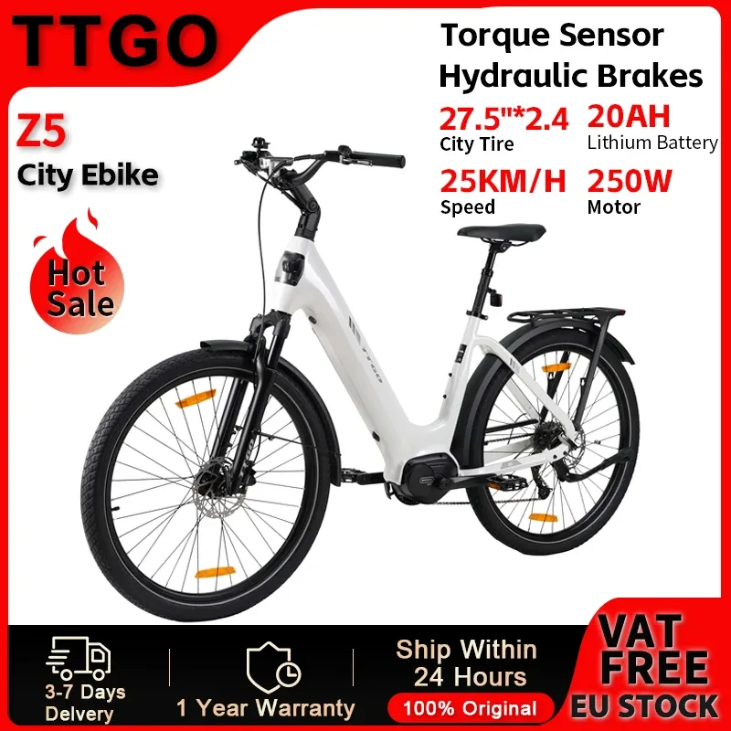 Vélo électrique à moteur central et cadre aluminium
