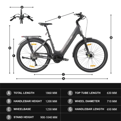 Vélo électrique à moteur central et cadre aluminium – image 3
